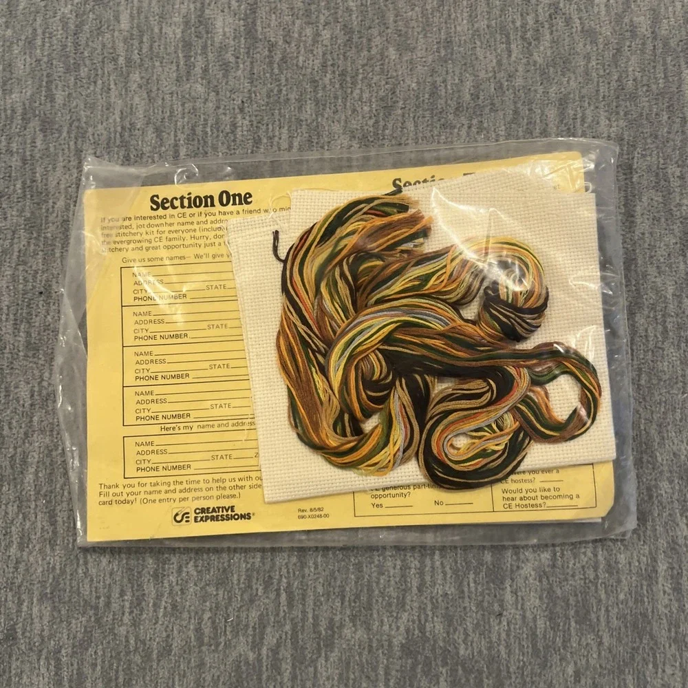 Creative Expressions Counted Cross Stitch Kit Leaves of Autumn 7820 80s New 8x10